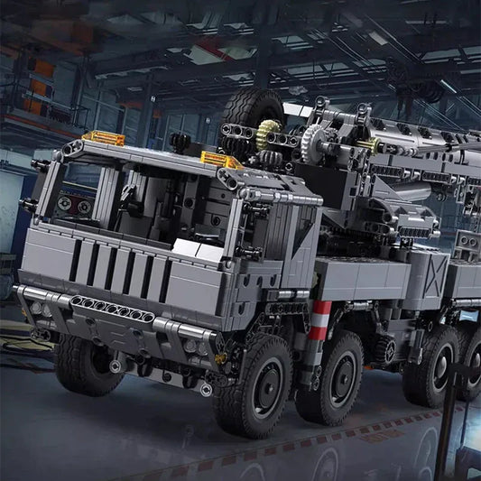 Military Tech Rescue Vehicle Crane Truck Bricks Toy