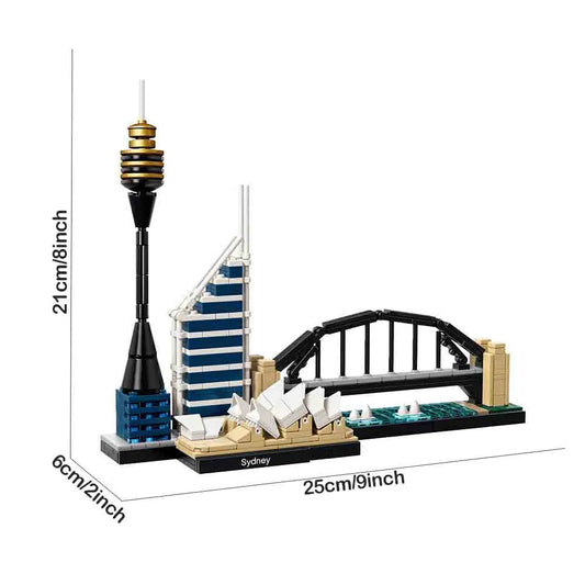 Architecture MOC Sydney Skyline Bricks Toy