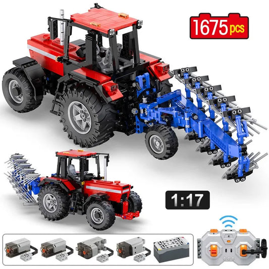 MOC Motorized Tech RC Tractor Truck Bricks Toys 61052
