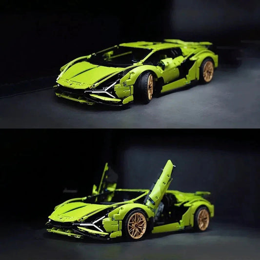 MOC 81996 Tech Lambo Sian FKP37 Racing Car Bricks Toys