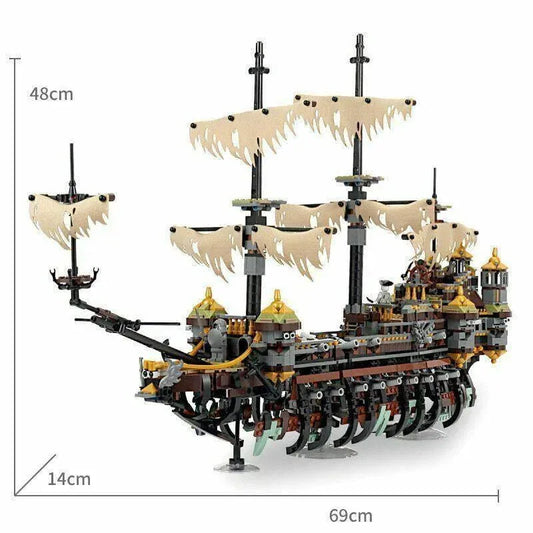 Creative Movie MOC Silent Mary Pirate Ship Bricks Toys 16042