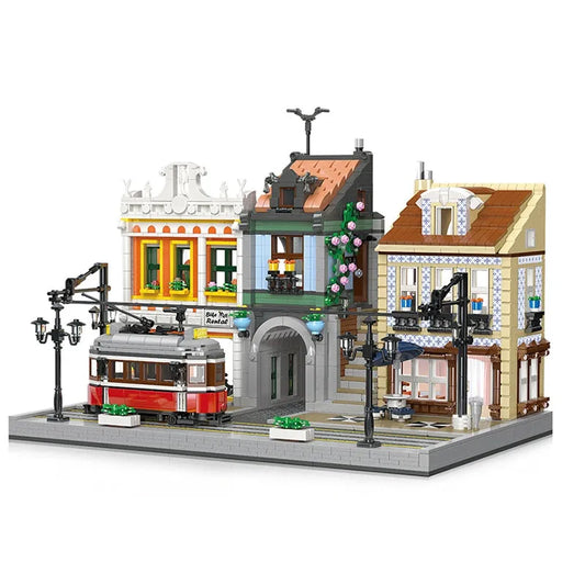 City Street Expert Lisbon Tram Station Bricks Blocks Toys Kids