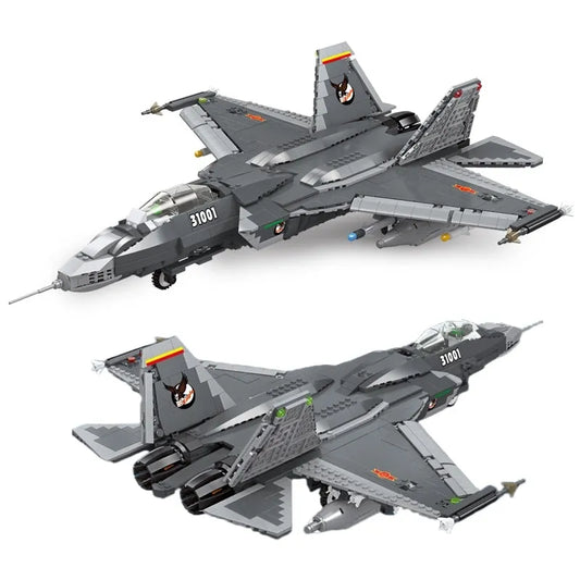 Military MOC FC-31 Aircraft Jet Fighter Plane Bricks Toys