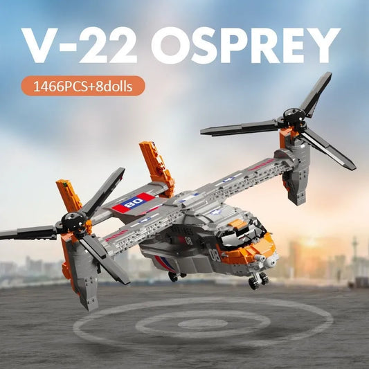 MOC Expert Creator Boeing Bell Osprey V22 Bricks Toy 88007
