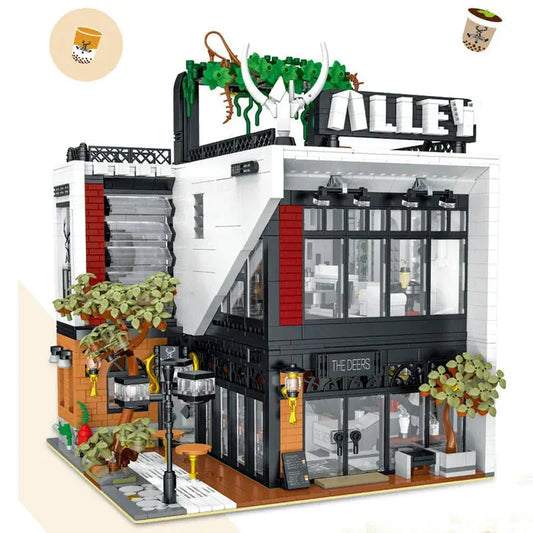 City MOC Experts Creator Deers Bubble Tea Shop Bricks Toy