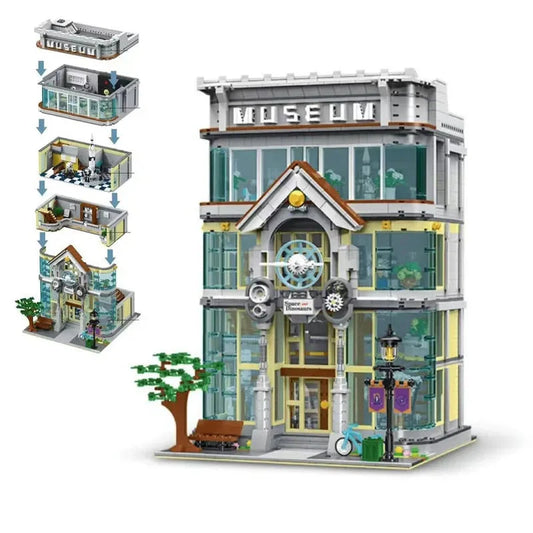 City Street Experts MOC Science Museum Bricks Toys