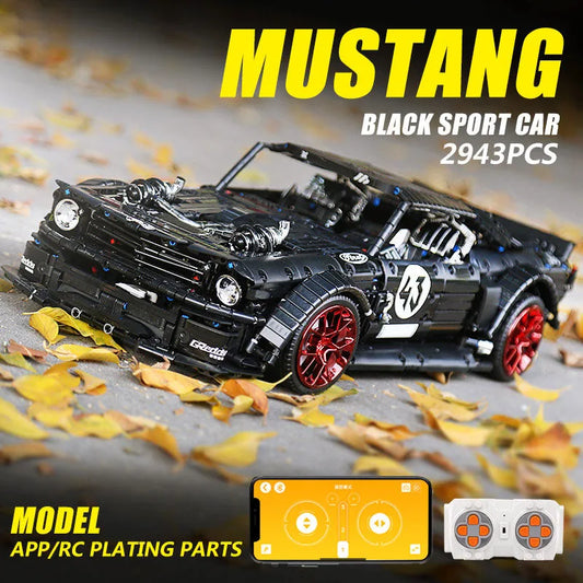 MOC Tech 13108 Classic Sports Car Mustang RTR V2 Bricks Toys