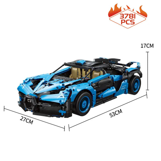 Tech MOC RC Motorized Bugatti Bolide Sports Car Bricks Toy