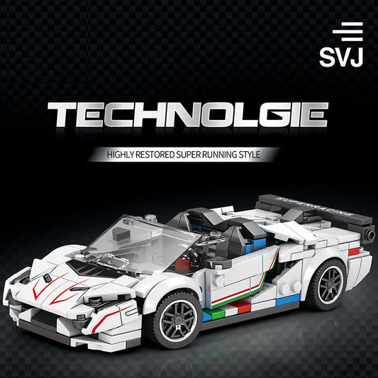 MOC Tech 687 Lambo Aventador SVJ Hyper Racing Car Bricks Toy
