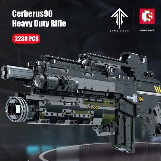 Military Heavy Duty SWAT Assault Rifle Bricks Toy