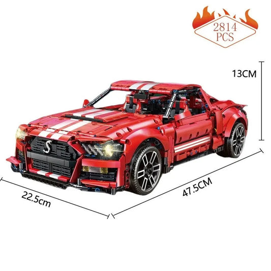MOC Tech Classic Shelby GT500 Racing Car Bricks Toy T5017B