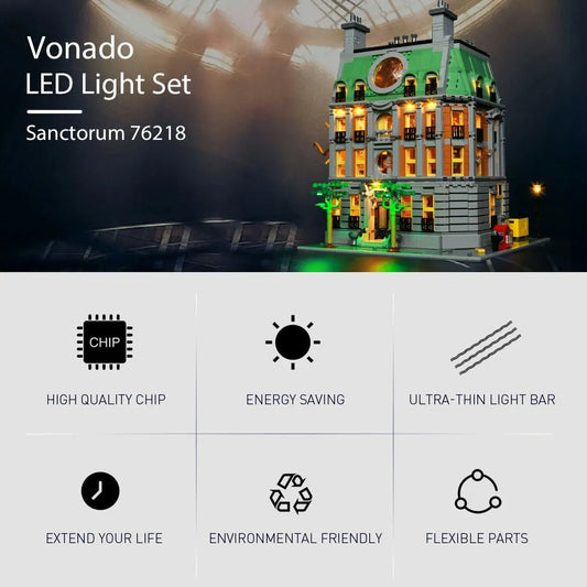 LED Light Kit For Super Hero 76218 Sanctum Sanctorum