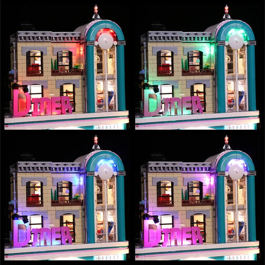 LED Lighting Set For 10260 Downtown Diner