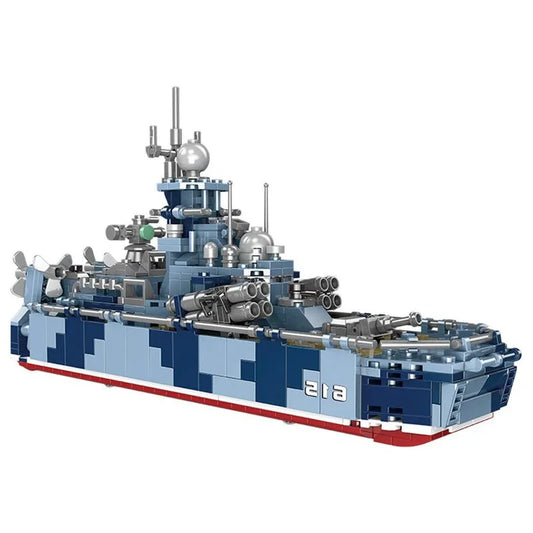 MOC Military WW2 Bora Missiles Gunboat Vessel Bricks Toys